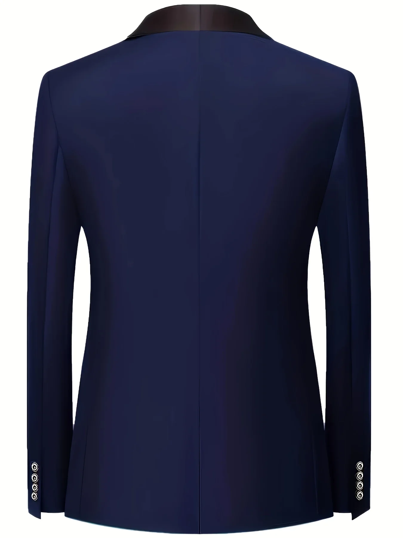 Men's Formal Suit Set Business Casual Slim Fit Tuxedo for Wedding, Long Sleeve Notch Lapel, Groom - Image 4