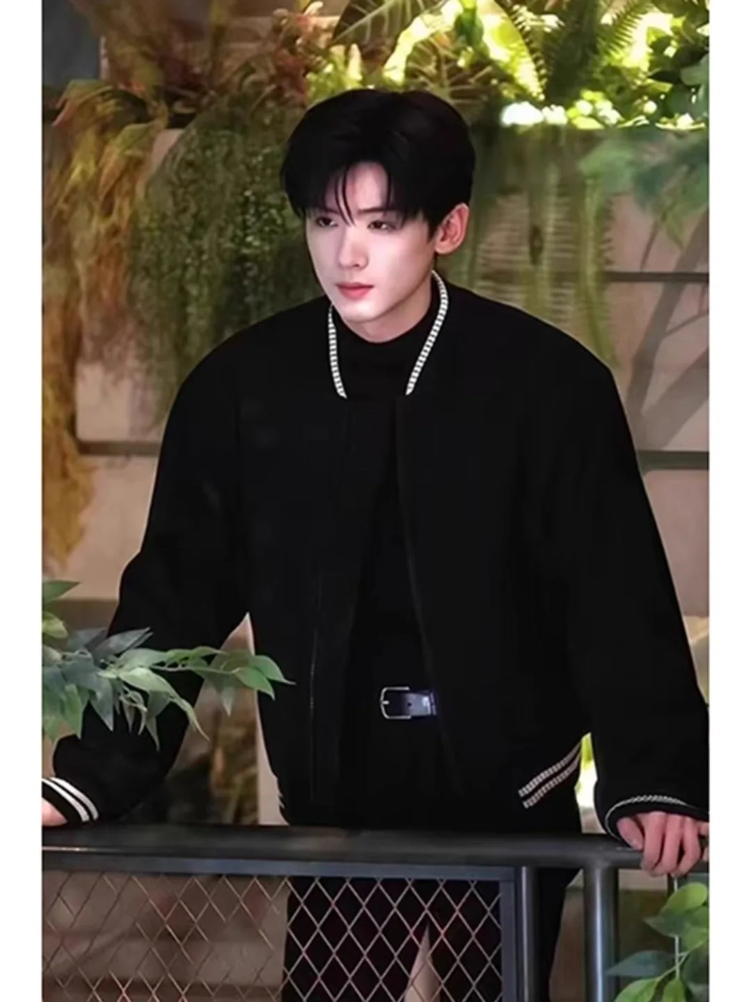 

Мужская шерстяная бейсбольная куртка-бомбер в американском стиле, вязаная, осенняя, модная верхняя одежда от Bai Jingting