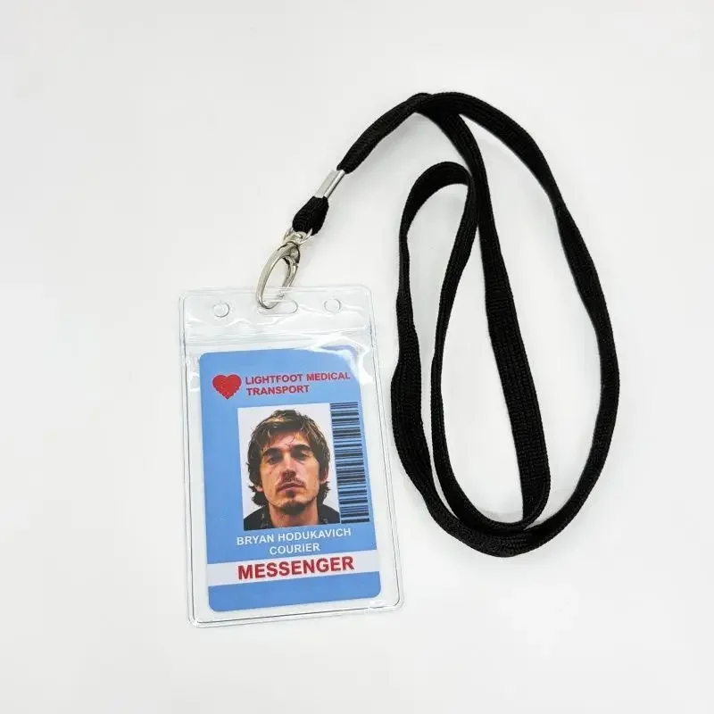 Resident Evil Outbreak Day Bryan Hodukavich Medical Transport ID Badge with Lanyard ID Holder Halloween Horror Cosplay Prop