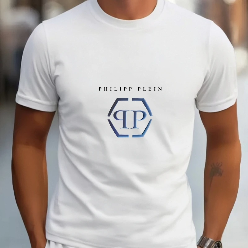 

2025 New Men's Round Neck Short Sleeve Comfortable Breathable Outdoor Sports and Leisure Letter Printed T-shirt High Quality