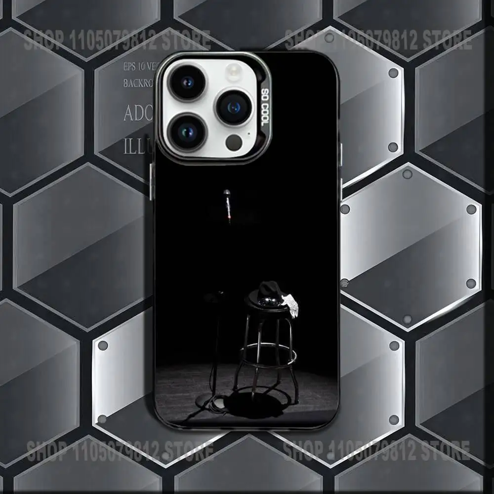 Funda de teléfono Singer m-michael j-juackson para iPhone 16,15,14,13,12,11, Mini,Pro,E,MAX negro caramelo mate cubierta a prueba de golpes