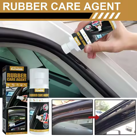 Car Rubber Curing Agent Renovator Care Spray Auto Liquid Wax Polishing Car Door Seals Window Trims Uv Protection Lubricant