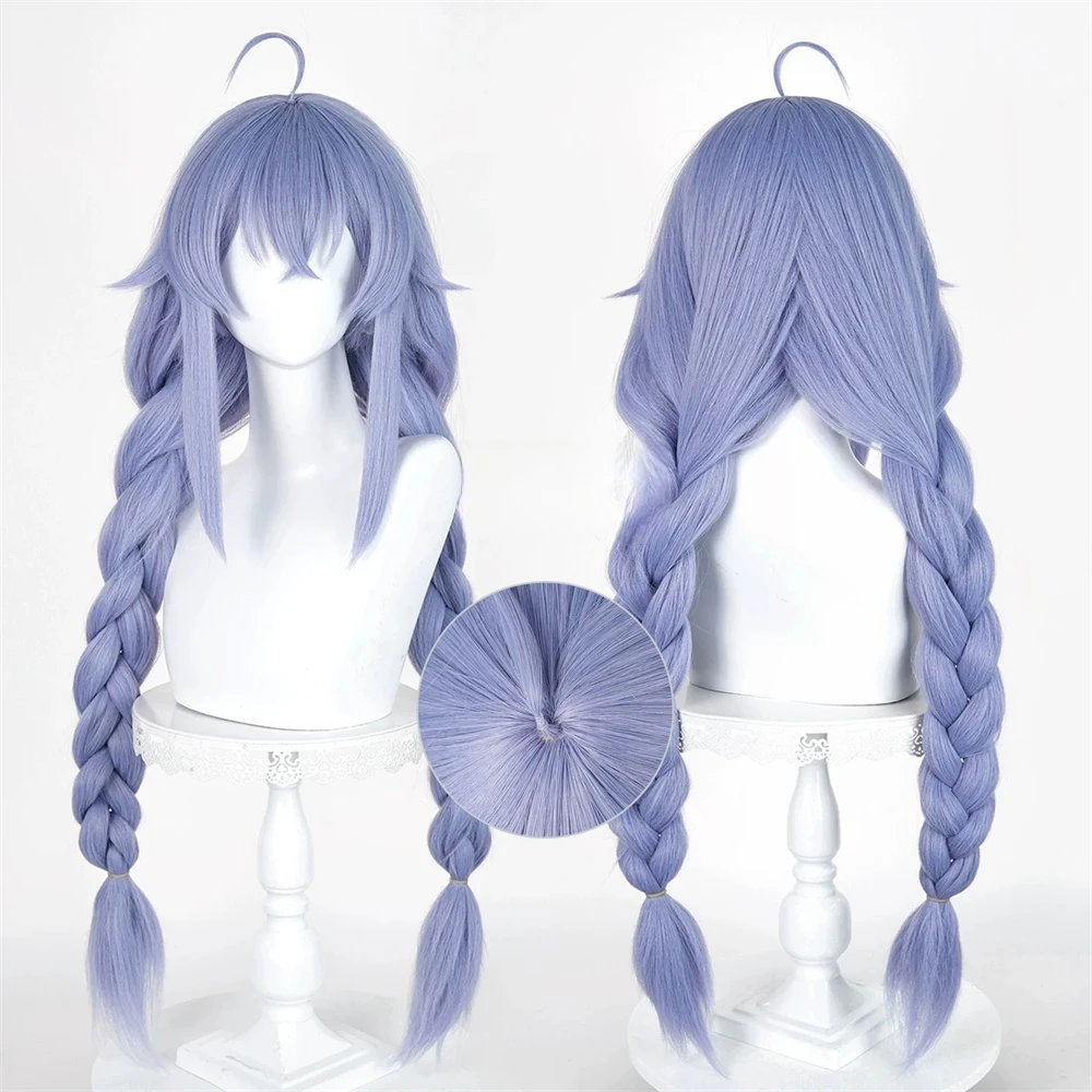 Roxy Migurdia Cosplay Wig Blue Purple Double Ponytail Braided Wig Heat Resistant Synthetic Halloween Party Anime Wig