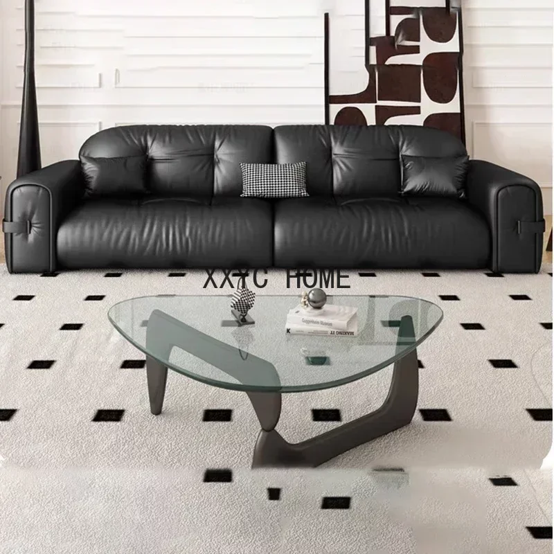 Daybed Curved Sectional Sofa Nordic Accent Corner Luxury Sofa Living Room European Leather  Furniture Set