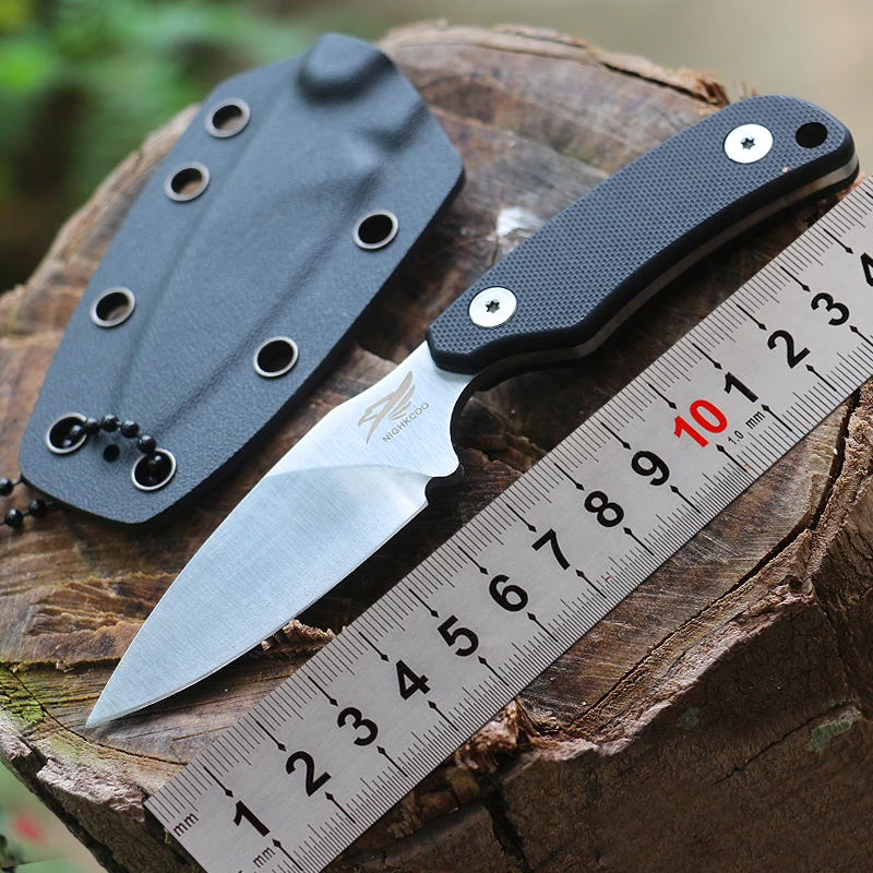 

Fixed Blade Knife with , Hunting Knife with 7CR13MOV Steel Blade, G10 Handle, Lanyard Hole, Outdoor, Hunting, Survival, Camping