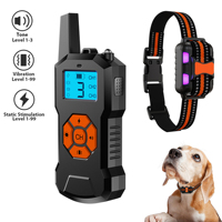 Dog Shock Collar Pet 800M Electric Remote Control Anti-bark Collar for Dogs with Led Training Clicker Waterproof Dog Accessories