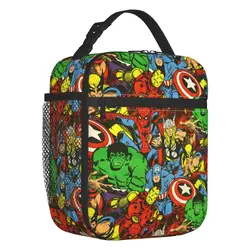 Custom Superhero Spider Man Insulated Lunch Bag for Women Leakproof Cooler Thermal Lunch Tote Office Work School