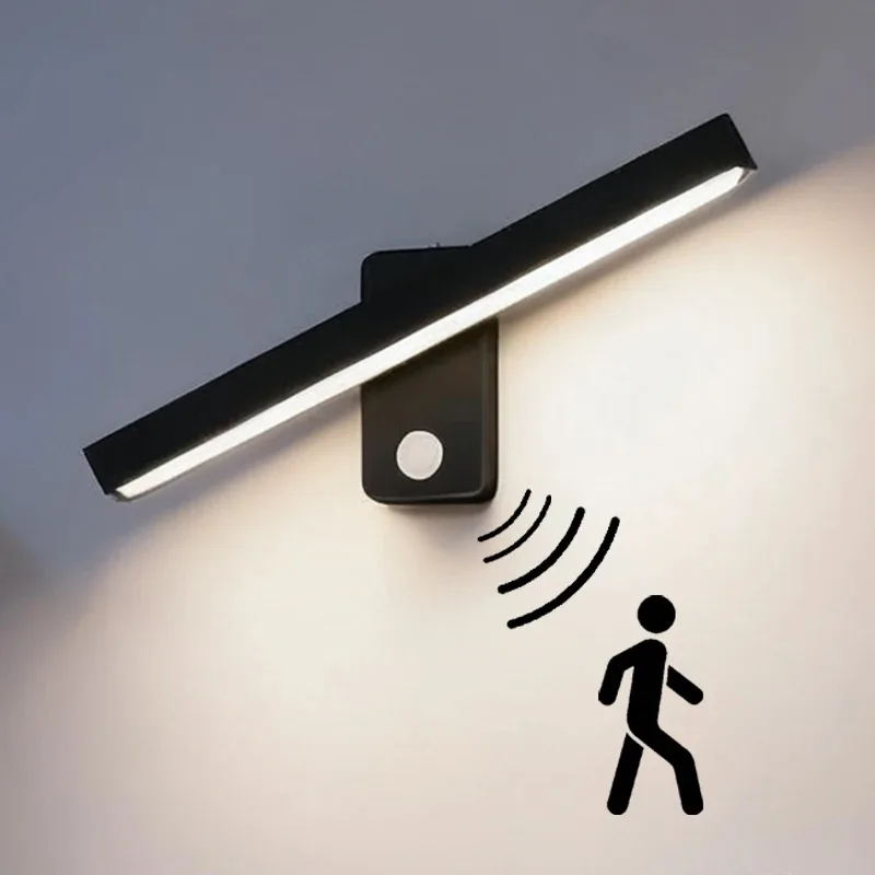 

PIR датчик движения вращающийся настенный светильник IP65 водонепроницаемый входной светильник для виллы передняя дверь двор садовый декор настенный бра свет