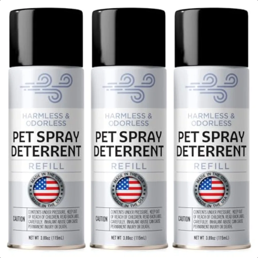 

[3 Pack] Refill for PetSafe SSSCat Motion Sensor Device Gentle Pet Training Aid for Home Boundaries NonVOC FamilySafe Spray Mad