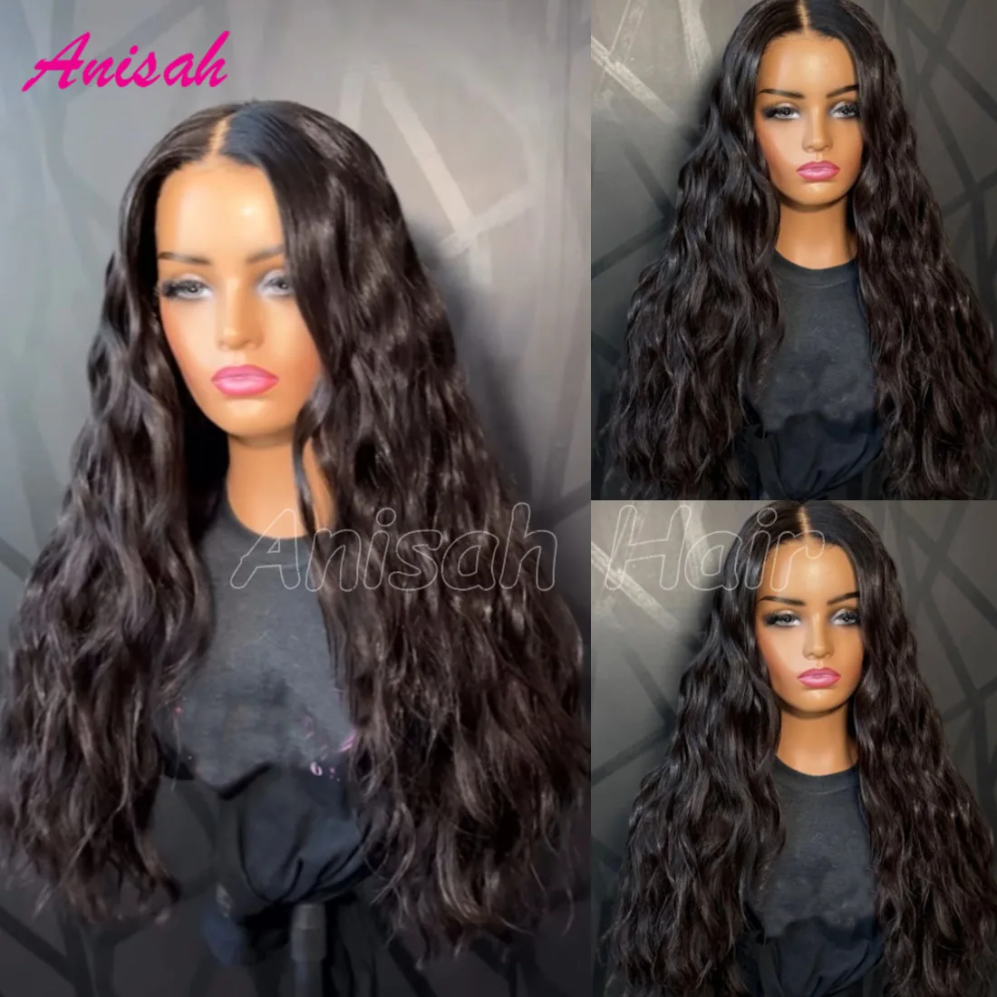 

100% Human Hair 13x4 13x6 Water Wave Lace Frontal Wigs Brazilian Remy Virgin Hair Natural Wave 5x5 Glueless Lace Closure Wig