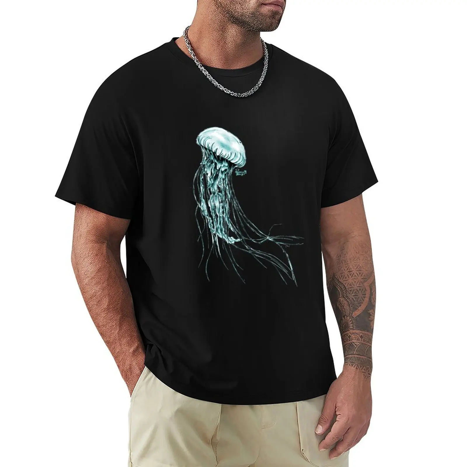 Blue Jellyfish T-Shirt tees vintage clothes essential t shirt oversized t shirt plain white t shirts men