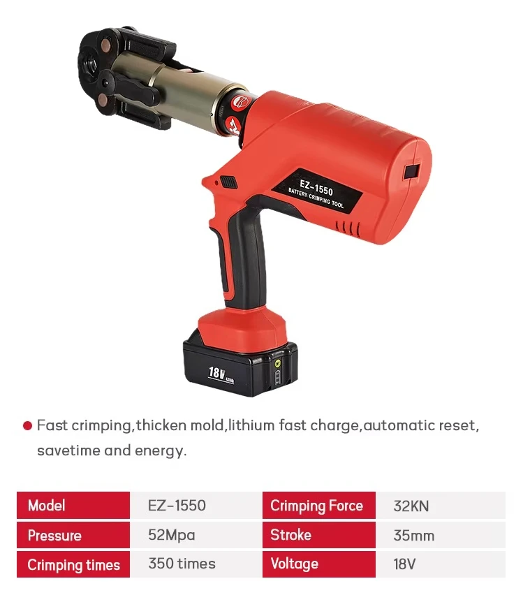 EZ-1550 Hydraulic Power  Press 32KN Rated Output Thin-wall Stainless Steel  Crimping Range 350 Rotatable