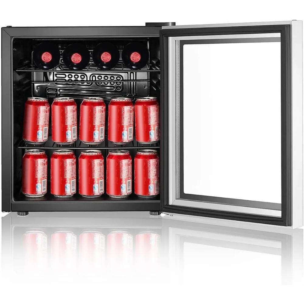 70 Can Portable Refrigerator Glass Door Beverage Center Refrigerator Frigobar Fridge Mini Small Compact Appliances Kitchen Home