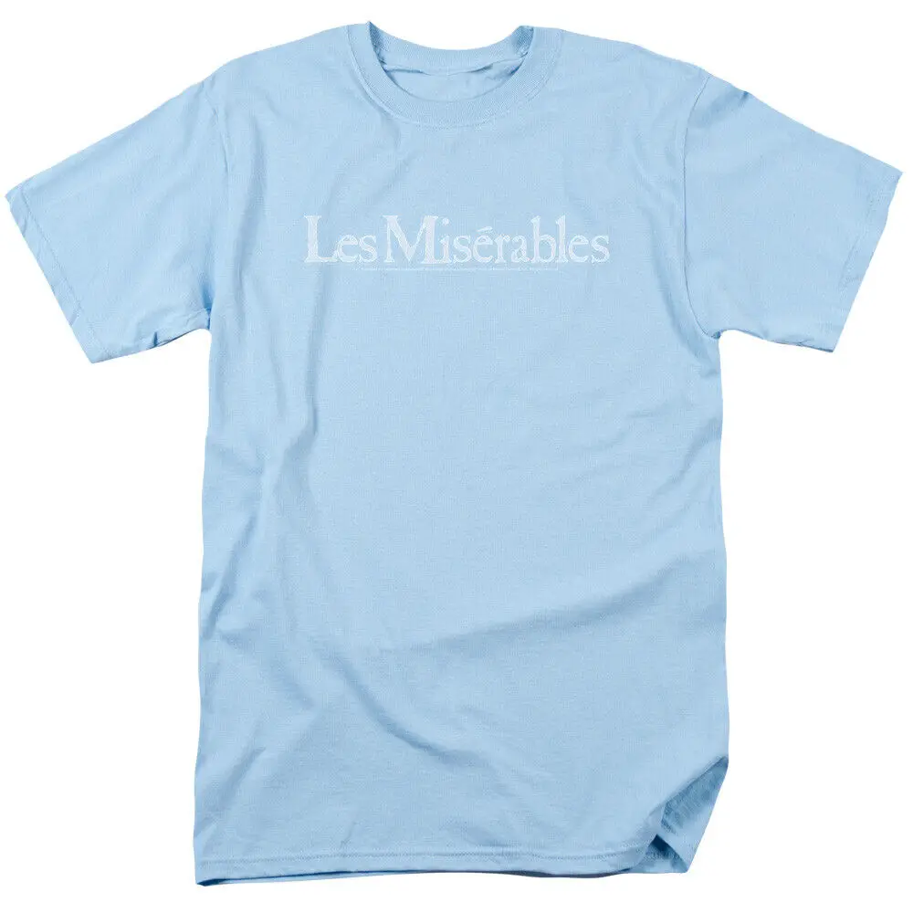 Les Miserables Rubbed Logo T Shirt Mens Licensed Movie Cosette Light Blue