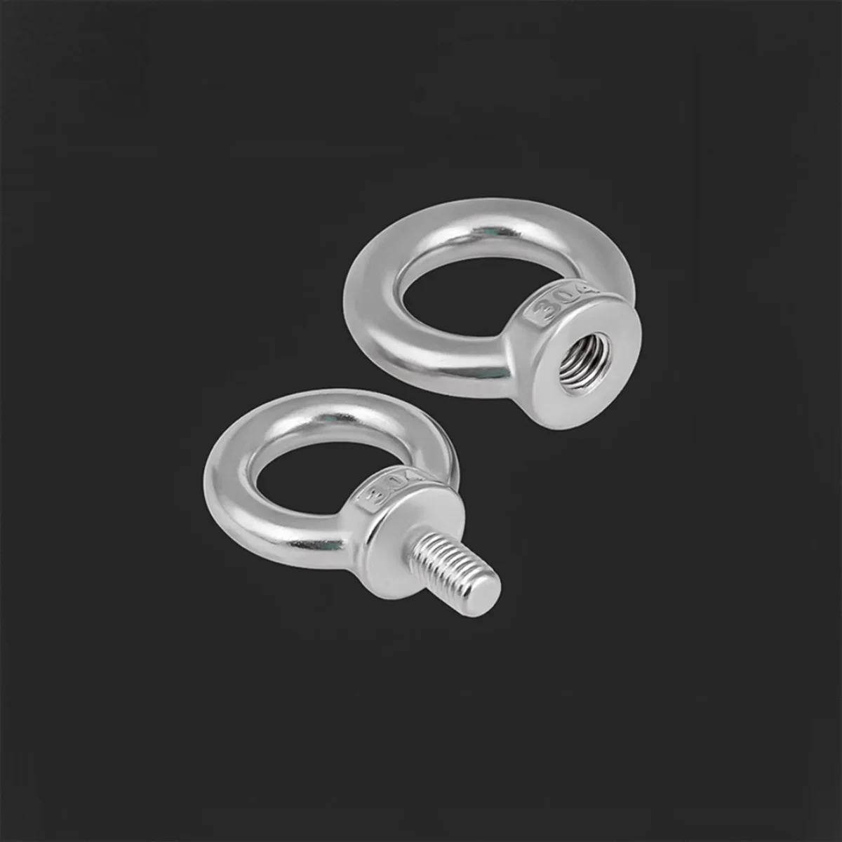 304 Stainless Steel Lifting Ring Nut / Circular Screw Cap Triangular Ring Hand  Nut  Fastener M3M4M8M12-M24