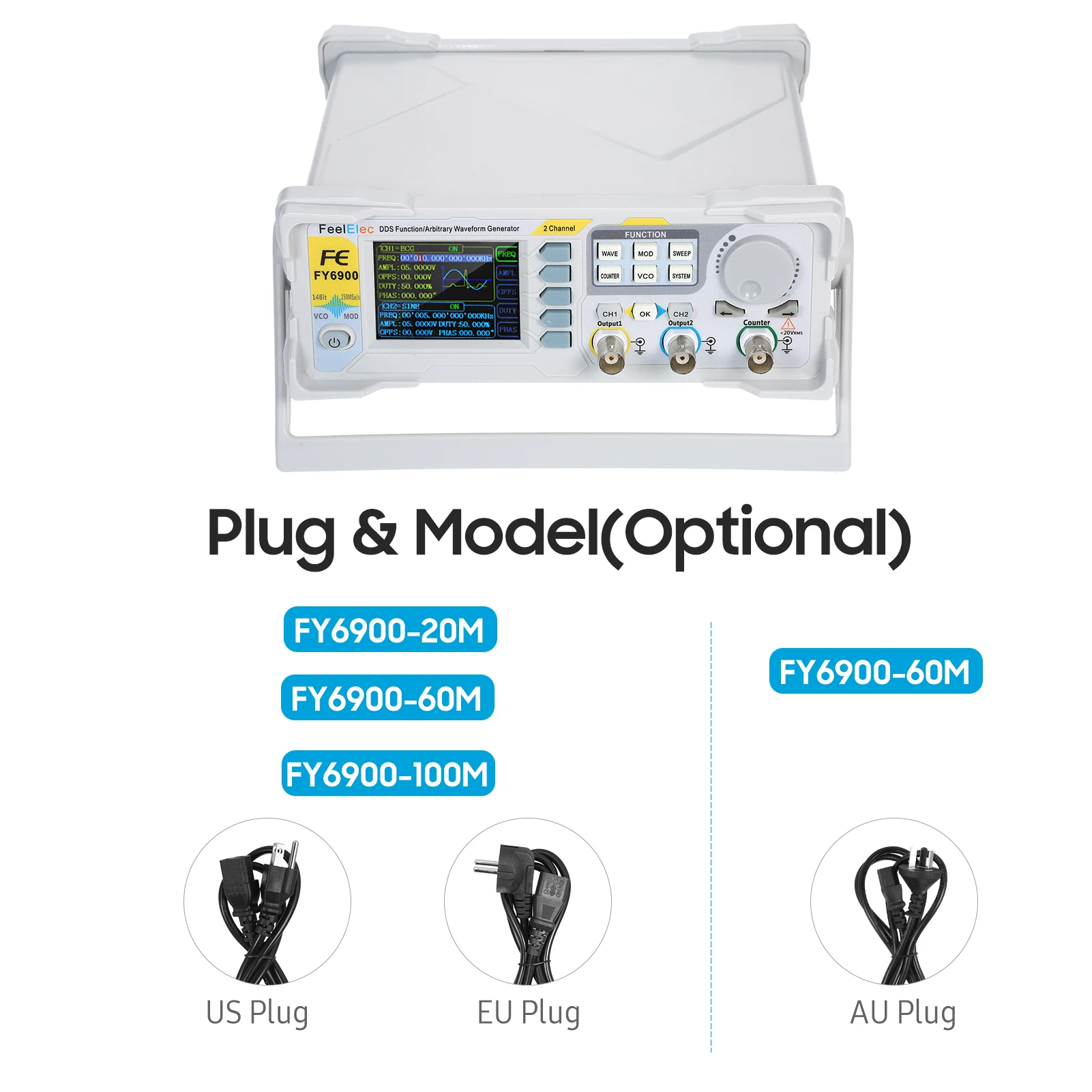 60MHz Function Signal Generato - Dual Channel Arbitrary Waveform Function Generator 60Mhz ulasan dan harga