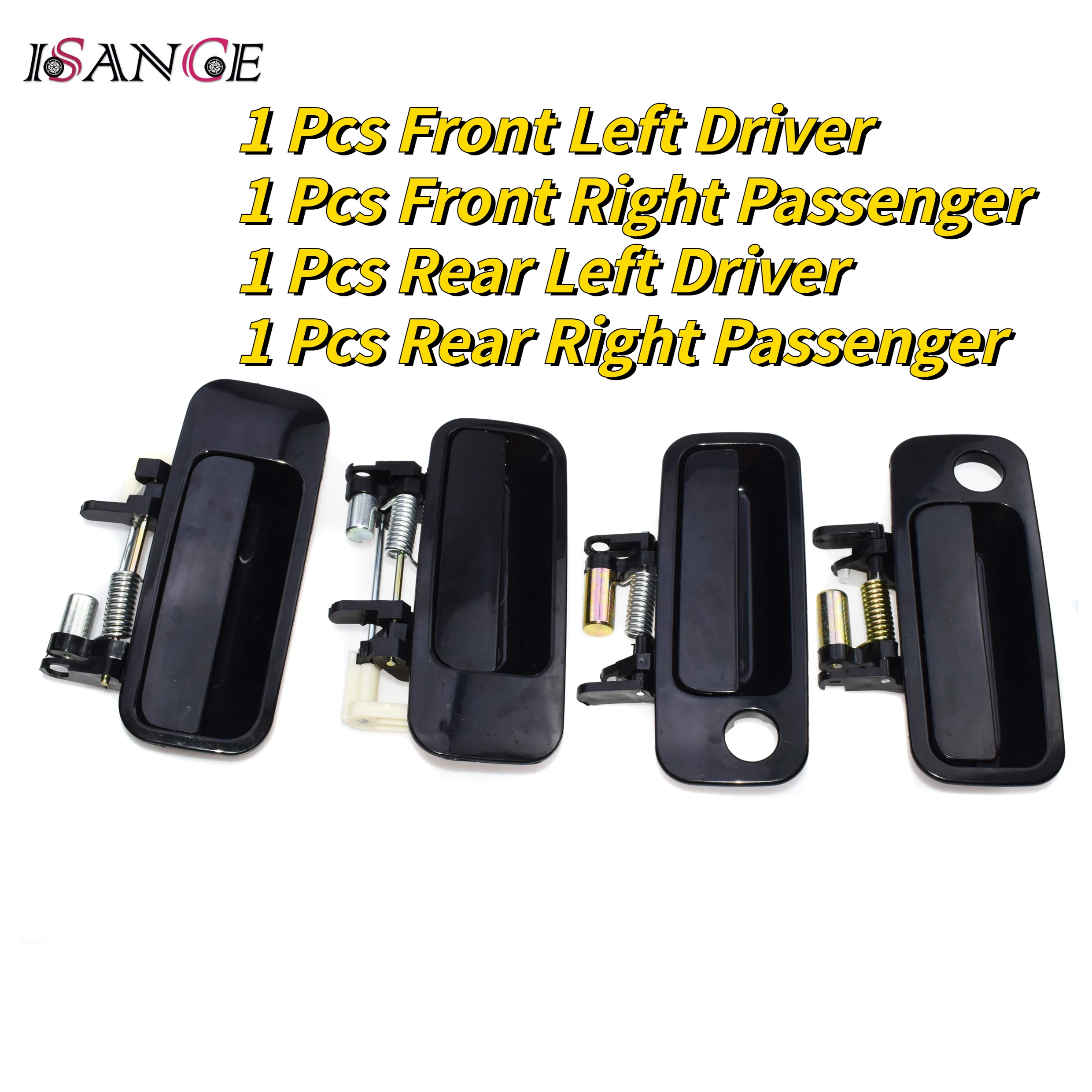 4 Pcs For Toyota Camry 2.2L 3.0L & Lexus ES300 3.0L 1997 1998 1999 2000 2001 Black Outside Car Door Handle Front Rear Left Right