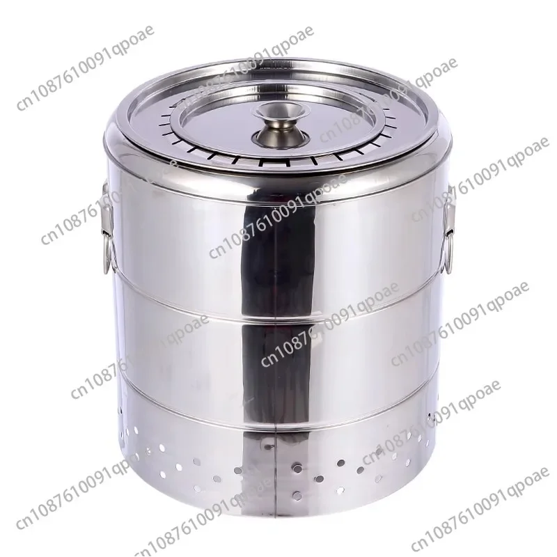 Stainless Steel BBQ Outdoor Grill Charcoal Grill Smokeless Grill Cooking Grate Portable Camping Oven Household Barbecue Tools