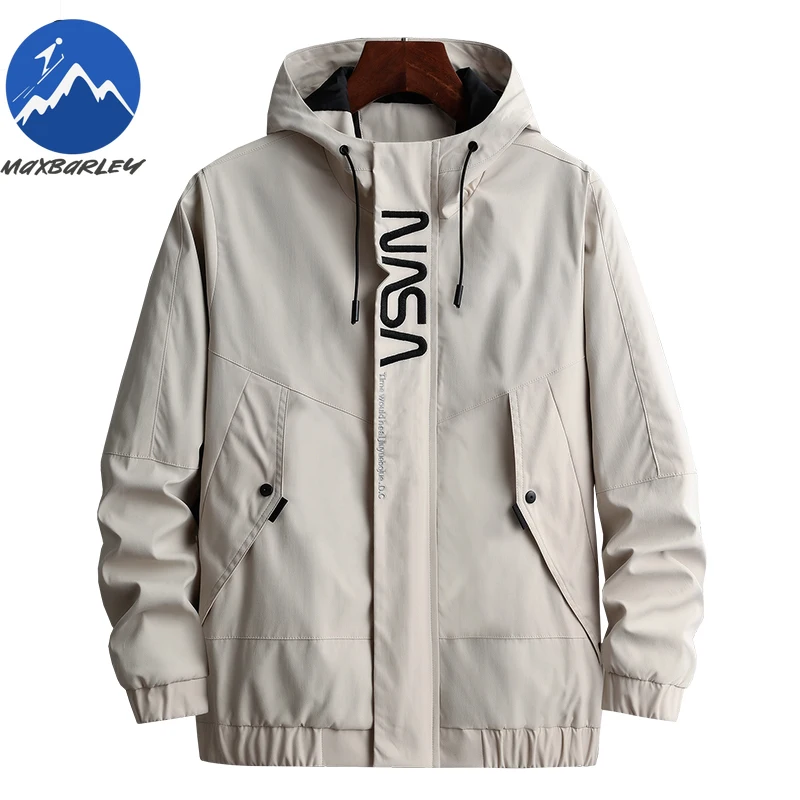 Cargo Jacket Men 2025 Spring Autumn Trendy Casual Embroidered Hooded Coat Plus Size 8XL Fashion Sports Pocket Windbreaker Coats - Image 3