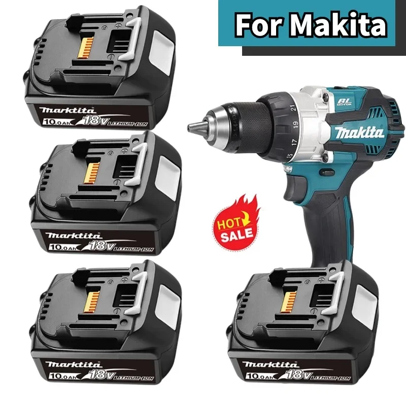 

100% Оригинальный 18 в для Makita 10 Ач литий-ионный перезаряжаемый Электроинструмент 18 в сменный аккумулятор BL1860 BL1830 BL1850 BL1860B