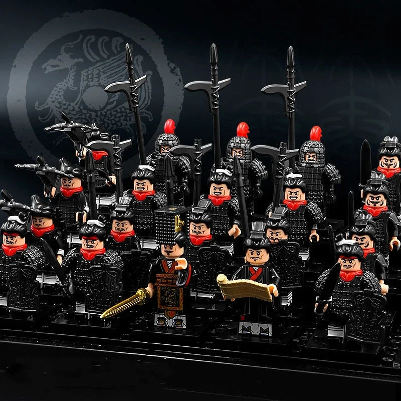 Figurines de soldats de la légion de l'armée de la dynastie Qin, blocs de construction de chariot, briques de mini guerre, jouets pour garçons, cadeaux de Noël, compromis