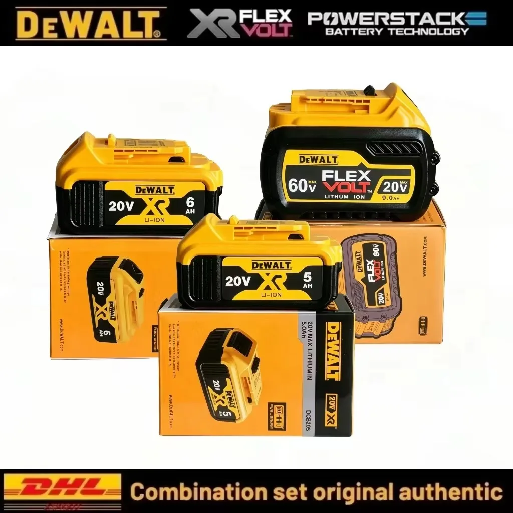 Original Dewalt 60V/20V Battery, 5AH 6AH 9AH Battery, DeWalt DCF DCD DCG DCS DWE Series Power Tools Battery
