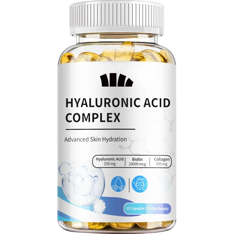 Hyaluronic Acid, Biological Cell Collagen, and MSM Capsules - Skin Moisturizing, Joint Lubrication Support