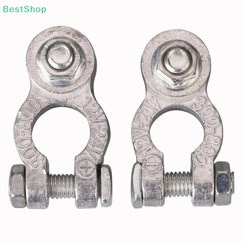 1 Pair Battery Terminal Clamp Zinc Alloy Positive & Negative Pole Auto Car Screw Connector Car Battery Terminal Clamp