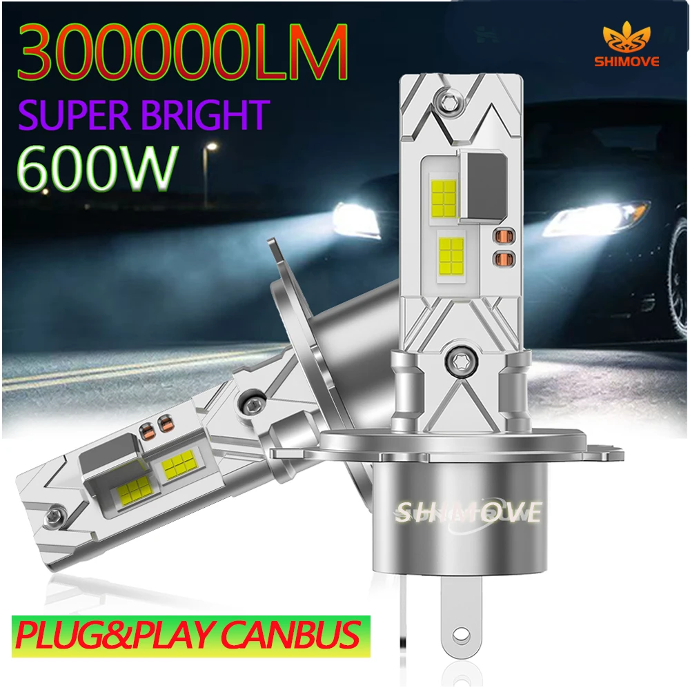 

H4 LED Super Bright Headlights Bulb 3000000LM Wireless Plug And Play Led Light for Car 6000K Spotlight Automobile Diode Lamp