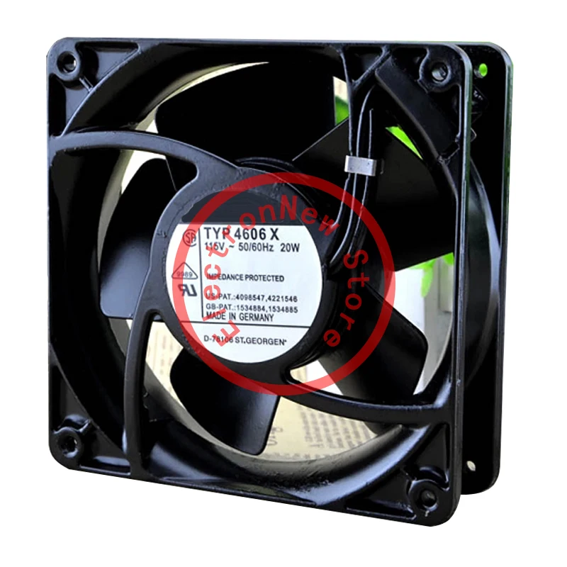 BRAND NEW TYP 4606X 4606 X 115VDC 20W METAL HIGH TEMPERATURE RESISTANCE ORIGINAL COOLING FAN 12038 12CM 120*120*38MM