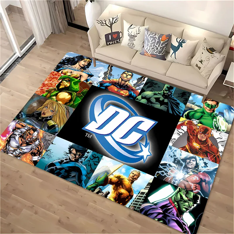 Hero Theme Batman Superman Flash Carpet,Living Room and Bedroom Household Items, Kid's Room Sofa Mat,Doormat Floor Anti-slip Rug