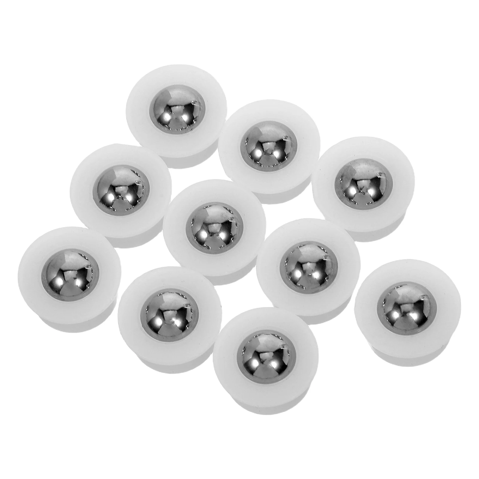 

10pcs Ball Transfer Units Swivel Caster Wheels Stainless Steel Plastic 360 Degree Rotation Smooth Rolling Floor