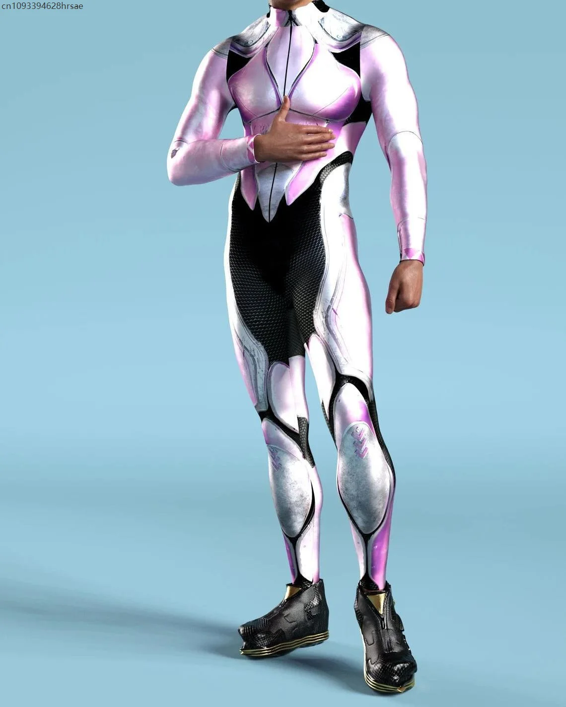 Coole Männer Body CyberPunk 3D Gedruckt Steampunk Rüstung Overall Halloween Party Cosplay Kostüm Karneval Strampler Zentai Anzug