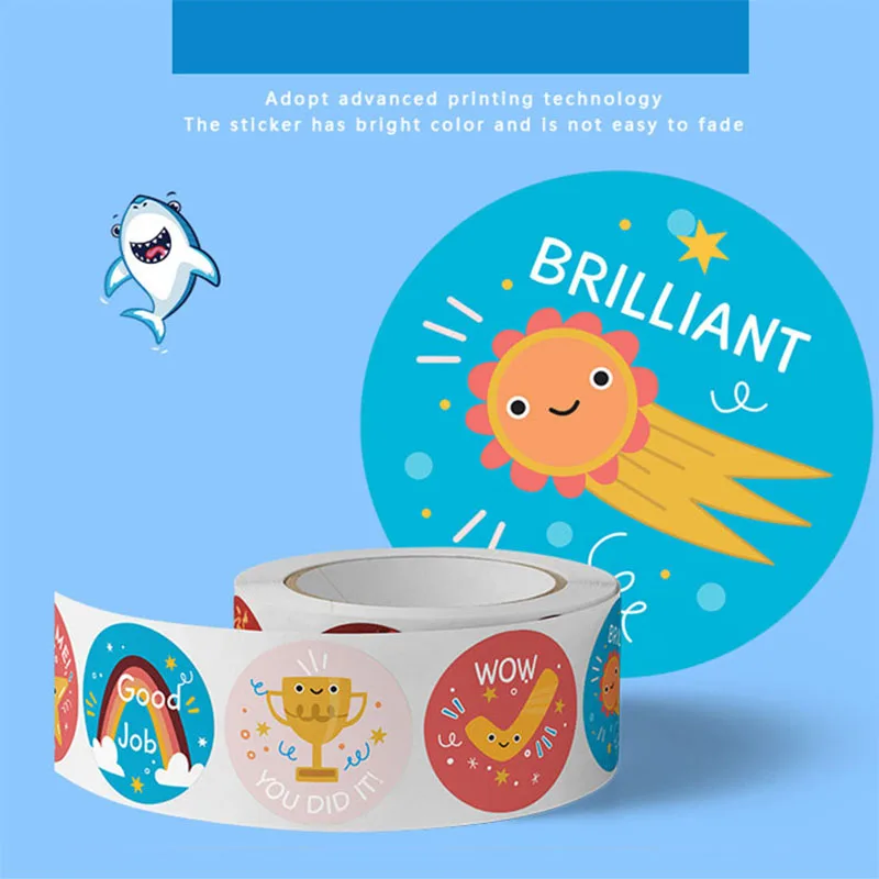 100-500PCS New Children's Stickers Cartoon Stickers for kids Packaging Stickers Photocard Decor Rolling Pack Stickers Roll