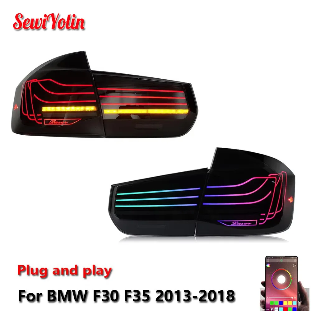 

Car LED Tail Light Assemblies For BMW F30 F35 CSL RGB 2013-2018 Auto Rear Fog DRL Brake Turn Signal Lamp Plug and Play