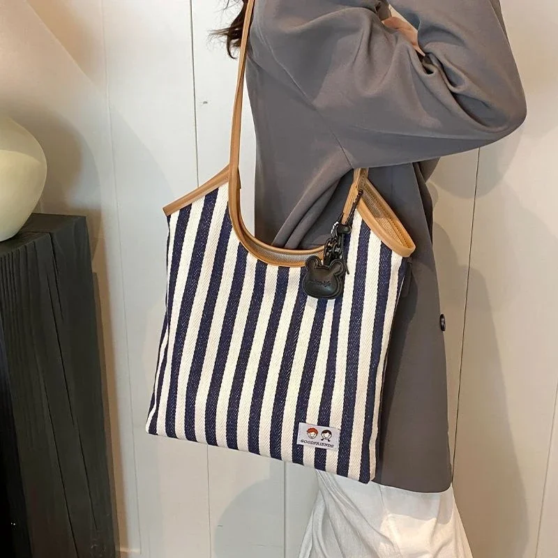 Fashion Design Canvas Tote Women Large Capacity All-in-one Shoulder Bag Casual Letter Top Handle Commuter Bag Sac Poplene Femme