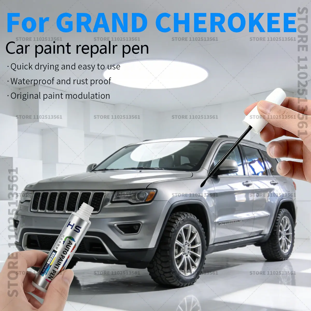 

Ручка-корректор для ремонта автомобильной краски, средство для удаления царапин, аксессуары для авто, черный, 848, белый, серебристый, синий, коричневый, красный, для JEEP GRAND CHEROKEE