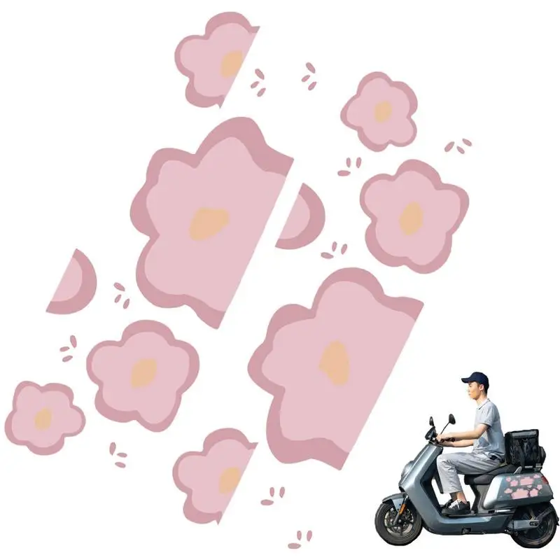 Flower Helmet Sticker Lovley DIY Decorate Car Styling And Decals Self Adhesive For Motorbike Motorcycle Motor Laptop Decal