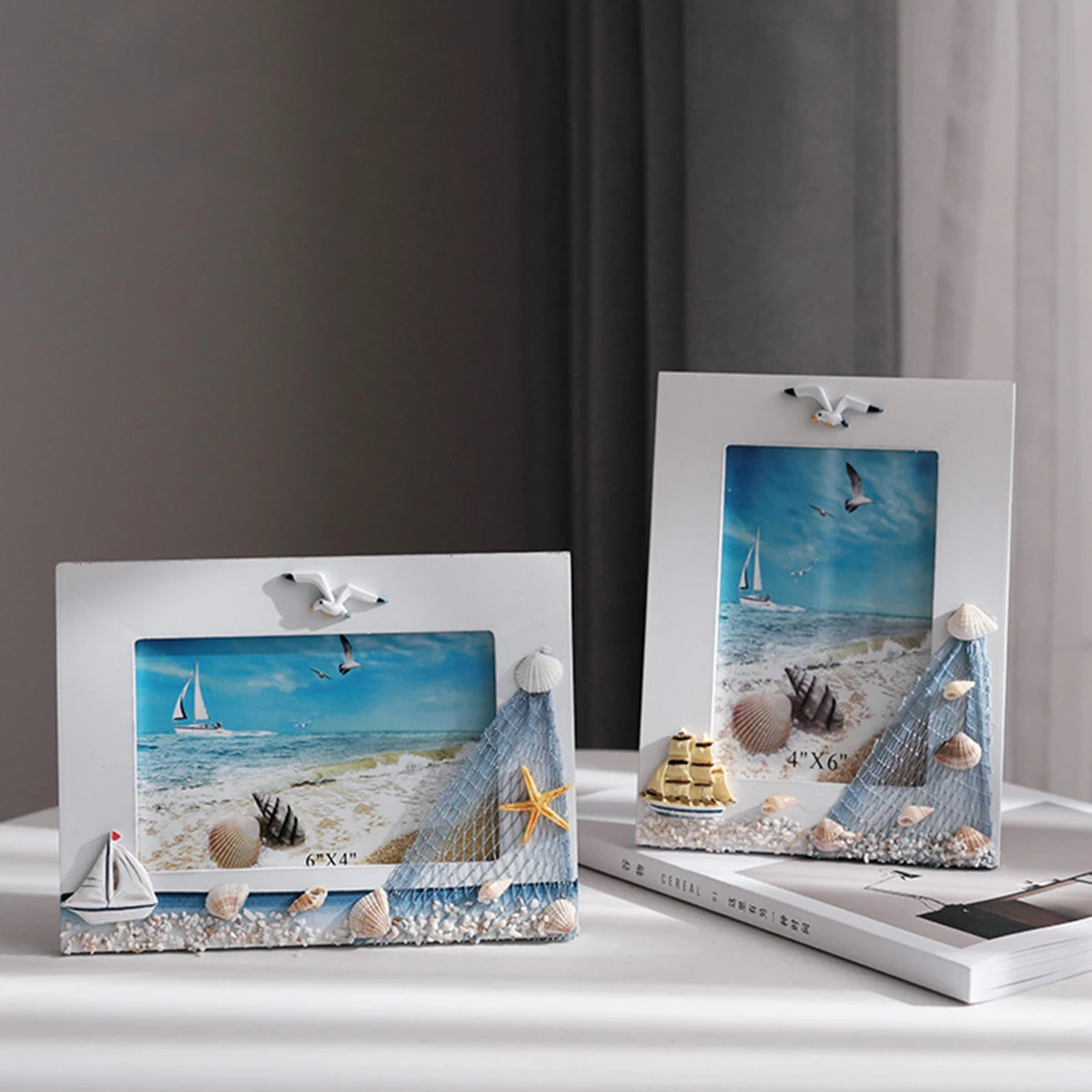 กรอบรูปไม้ – กรอบรูปสไตล์ทะเลช - Engraved Wood Frame บทวิจารณ์และราคา