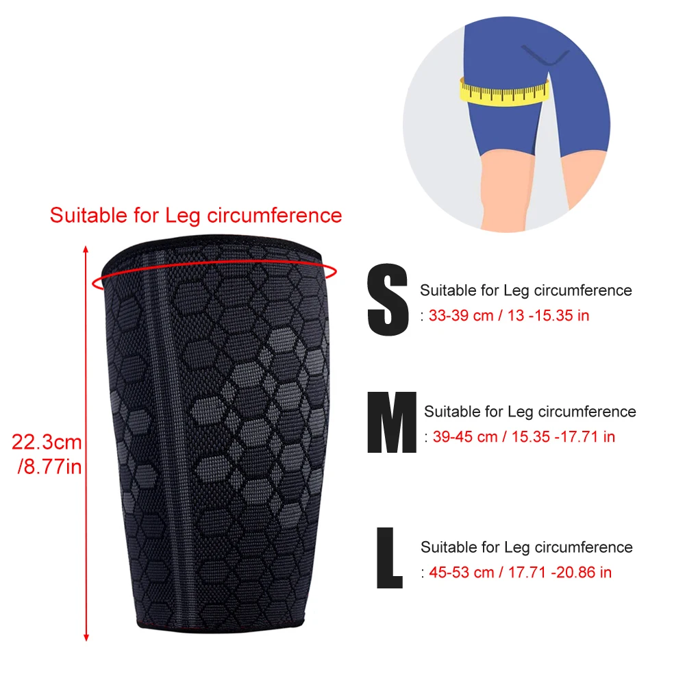 1 PCS Thigh Compression Sleeves, Joint Protection and Support for Running, Sports, Leg Pain Relief, Leg Brace for Men and Women