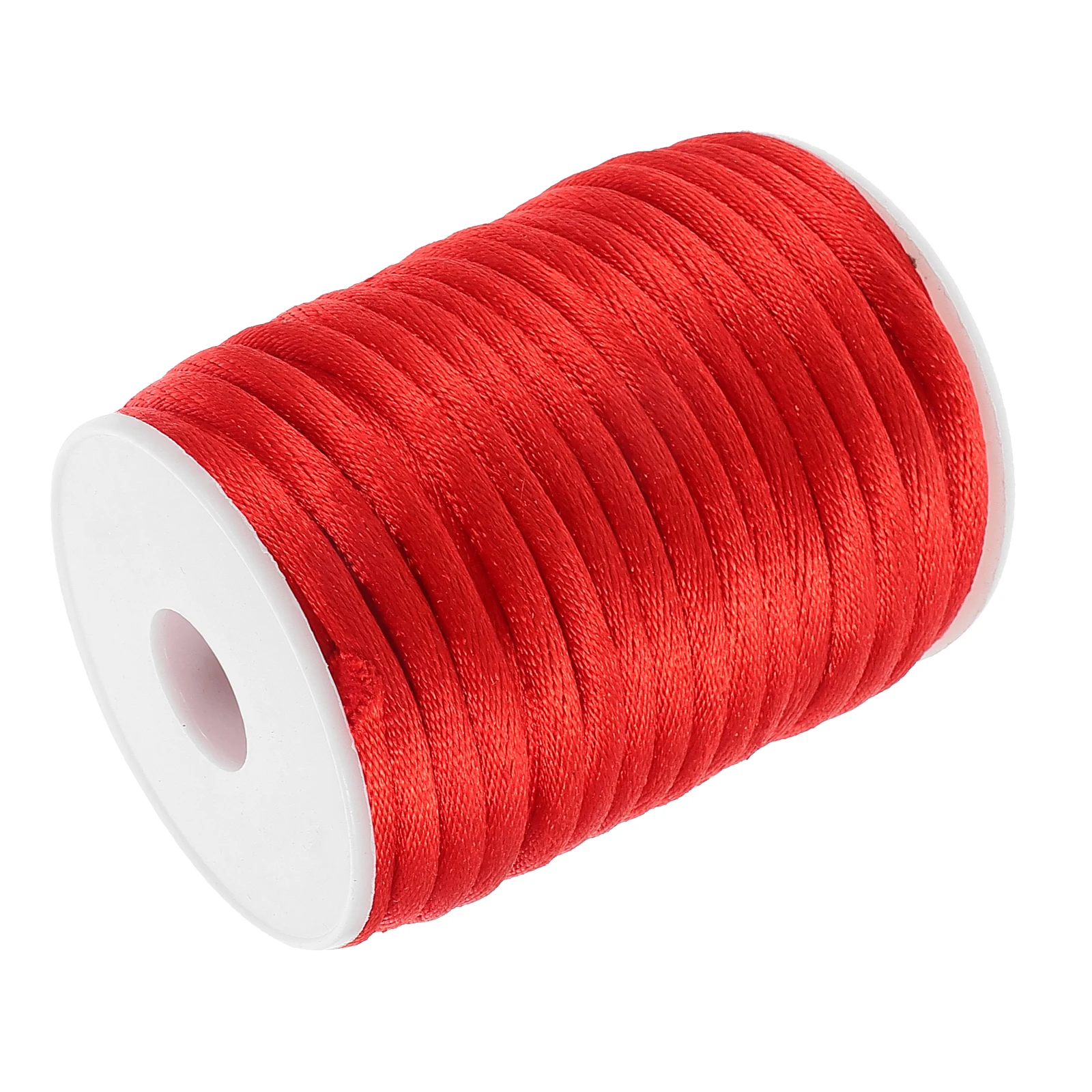 

20m Red Knot Rope 5mm Wide DIY Jewelry Making Elastic Cord Bracelet Christmas Polyester Beads Wire