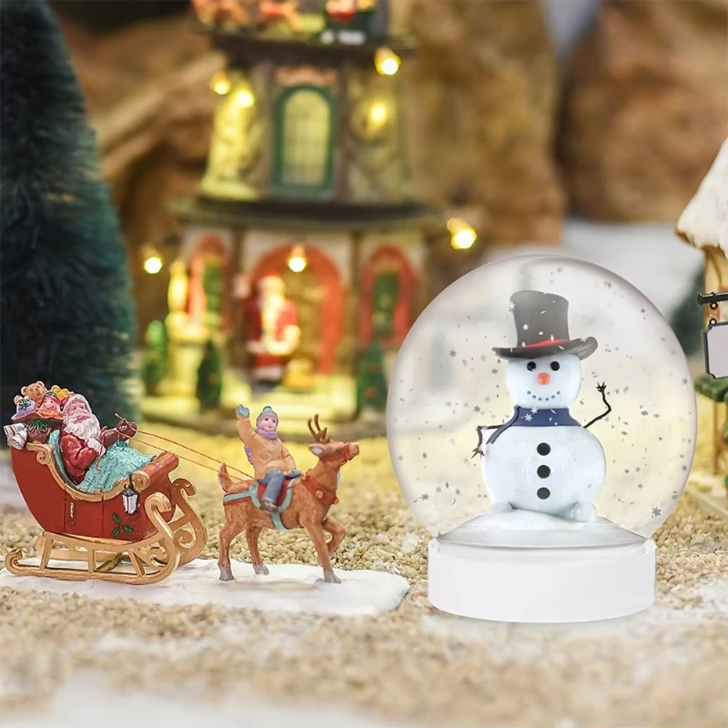 Clear Plastic Crystal Ball Christmas Snowball with Screw-On Lid for DIY Holiday Desktop Ornaments And Hanging Decorations