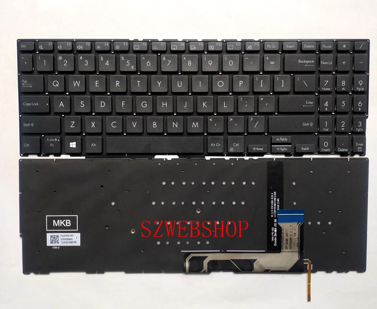

Новый ноутбук для Asus ZenBook UX563 UX563F UX563FD Q537FD ноутбук американская клавиатура с подсветкой