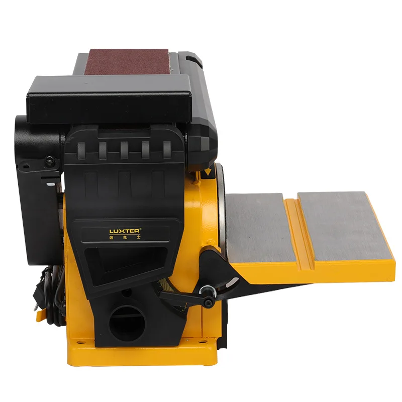 Abrasive Belt Sanding Machine Woodworking High-Power Electric 220V Sandpaper Polishing Machine 0-45° Angle Adjustable