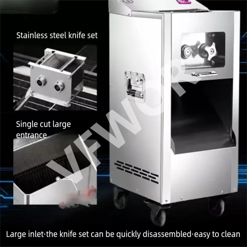 Cube Cutter Machine Stainless Steel Multifunctional Meat Strips Slicing Cutting Machine Fresh Meat Chicken Cube Cutter Machine