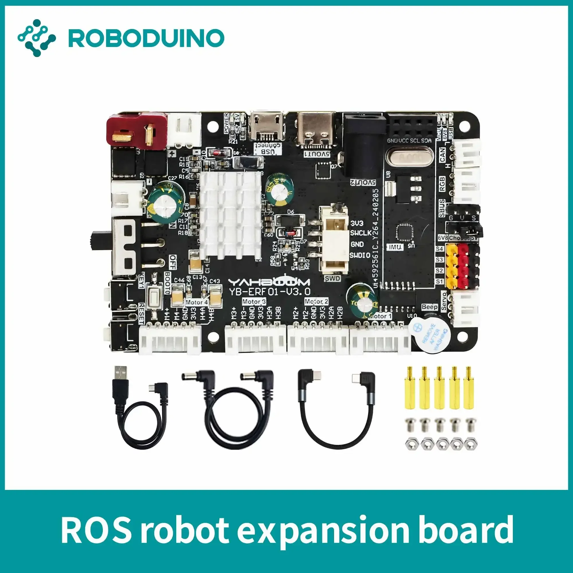 

STM32F103RCT6 плата управления электроники ROS ROS2 STM32 с 9-осевым модулем датчика IMU для автомобиля Raspberry Pi Jetson Ackerman