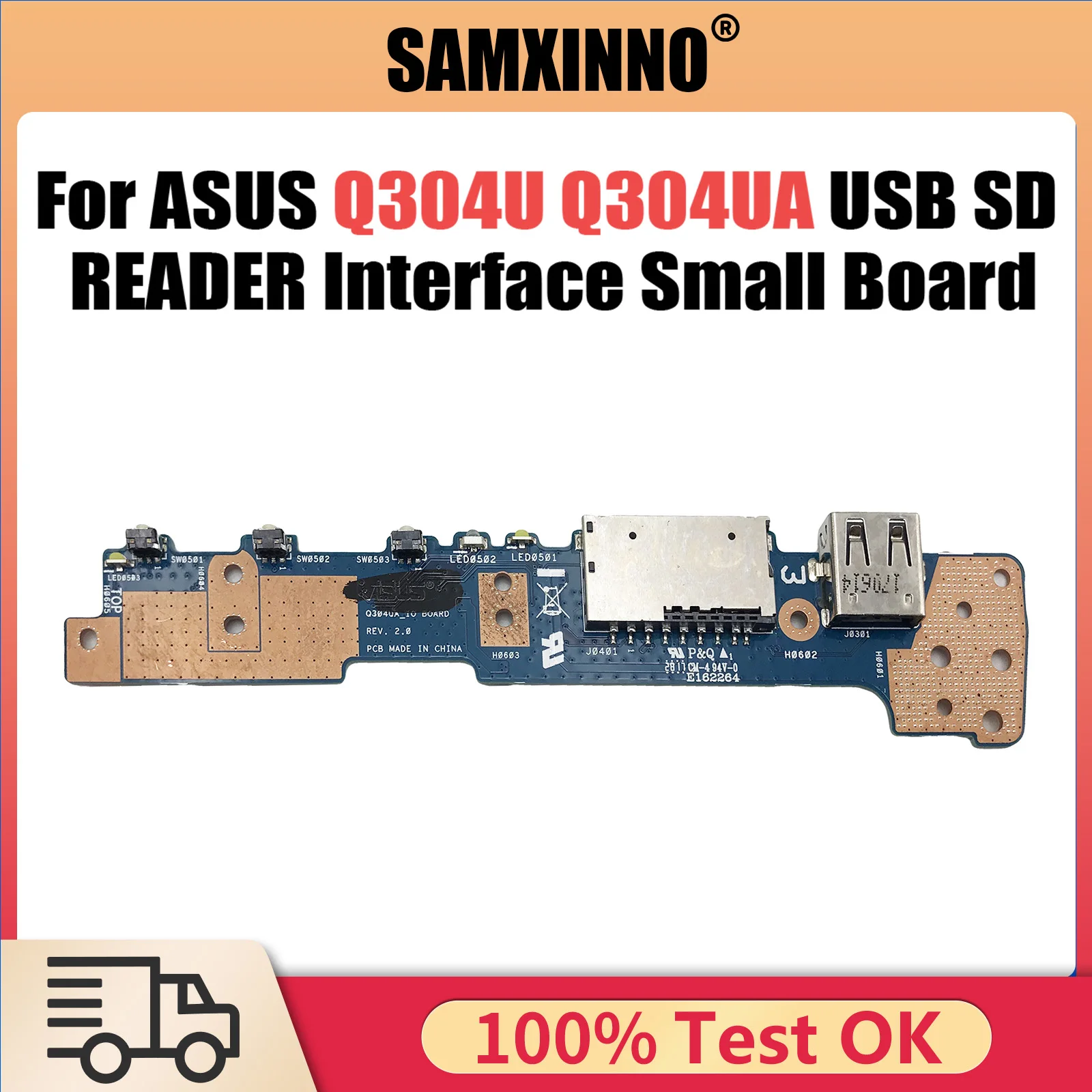 

For ASUS Q304U Q304UA USB Board SD CARD READER interface small board 100% Tested Fast Ship