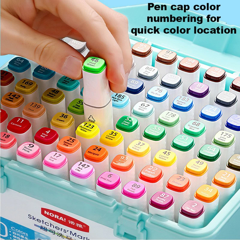 Imagem -06 - Dual Tip Coloring Acrílico Paint Markers Conjunto com Caixa Portátil Lavável Ultra Clean Art Supplies For Kids Holiday Gifts +