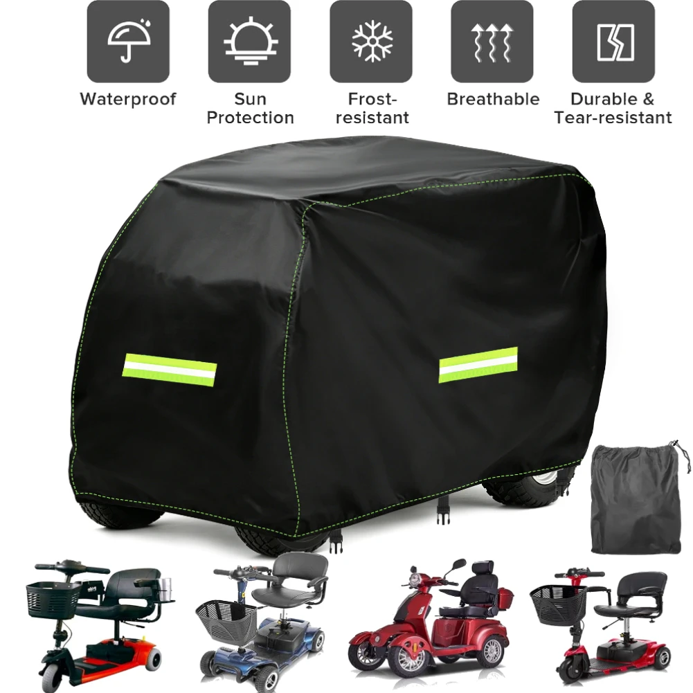 

Quad Bike ATV Cover 210D Oxford Fabric Waterproof Motorcycle Vehicle Mobility Scooter Kart Dustproof Reflective Protector Cover