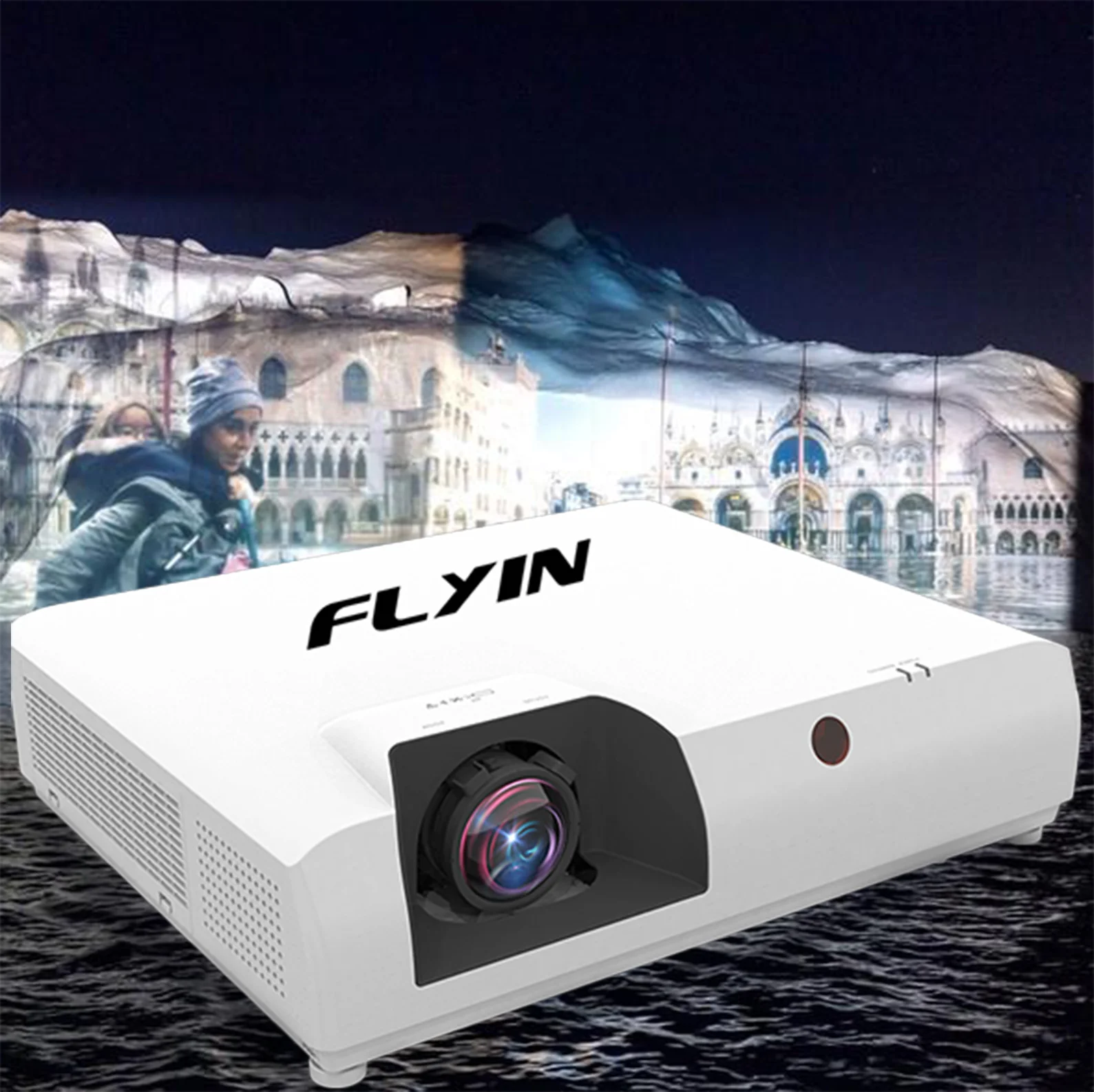 

2024 Flyin CS7U WUXGA 3LCD Laser Short Throw Projector 7100 ANSI Digital Zoom For Business & Education